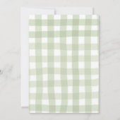 Eigenzinnige Preppy Pumpkin Zonnebloem Baby shower Kaart (Achterkant)