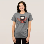 Eigenzinnige Purranormale Halloween Fairy Cat & Ba Tri-Blend Shirt (Voorkant volledig)