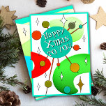 Eigenzinnige Retro Christmas Mid Century Business Feestdagenkaart<br><div class="desc">Deze eigenzinnige Happy Christmas Business-kerstkaart heeft een gedurfd geometrisch ontwerp met een retro moderne sfeer uit het midden van de eeuw. De achterkant van de kaart is voorzien van een ander ontwerp uit het midden van de eeuw, samen met uw persoonlijke boodschap. Ideaal voor klanten, medewerkers en iedereen op je...</div>