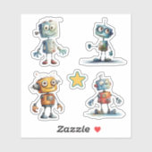 Eigenzinnige robots (9 - 12) sticker (Vel)