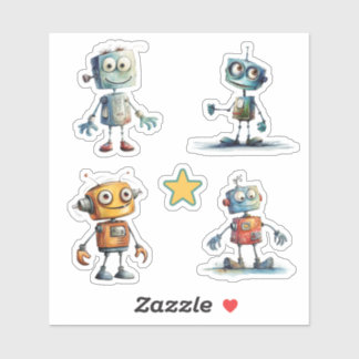 Eigenzinnige robots (9 - 12) sticker
