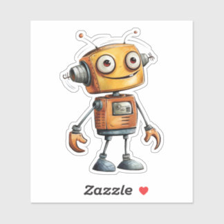 Eigenzinnige robots (ontwerp # 11) sticker