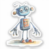 Eigenzinnige robots (ontwerp # 7) sticker (Voorkant)