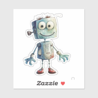 Eigenzinnige robots (ontwerp # 9) sticker