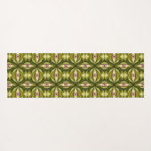 Eigenzinnige roze ogen en groene botanicals patroo yogamat (Achterkant (horizontaal))