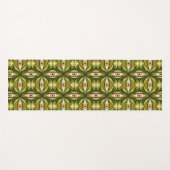 Eigenzinnige roze ogen en groene botanicals patroo yogamat (Voorkant (horizontaal))