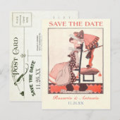 Eigenzinnige Save the Date Briefkaarten (Voorkant / Achterkant)