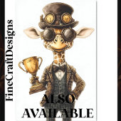 Eigenzinnige Steampunk-giraf, trofee beker AT9 dec Tissuepapier