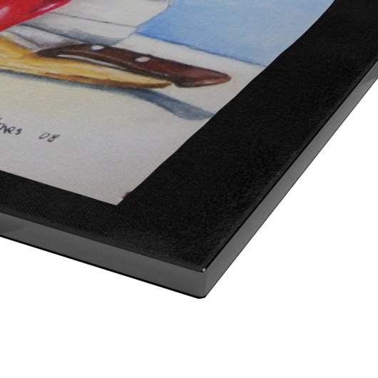 Eigenzinnige stilleven schilderij van groenten snijplank (Hoek)