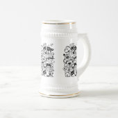 Eigenzinnige tekenfilmmenigte bierpul (Voorkant rechts)