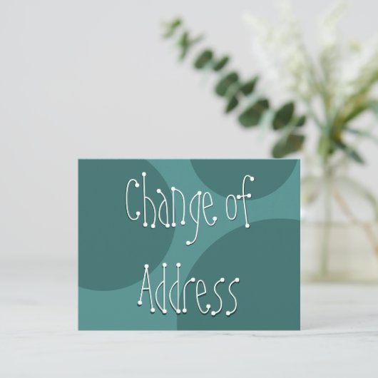 eigenzinnige tekst over Blauwgroen cirkels nieuwe  Kaart (Staand voorkant)