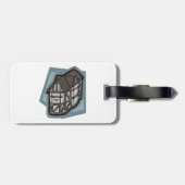 Eigenzinnige Tudor House middeleeuwse architectuur Bagagelabel (Achterkant horizontaal)