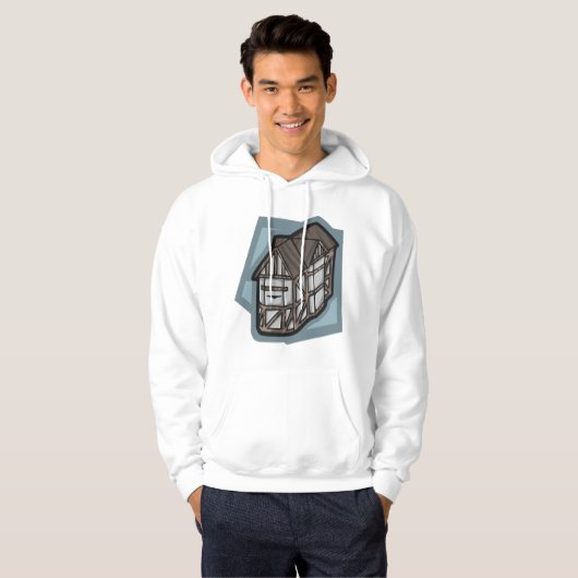 Eigenzinnige Tudor House middeleeuwse architectuur Hoodie (Voorkant volledig)