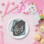 Eigenzinnige Tudor House middeleeuwse architectuur Papieren Bordje (Feest)