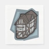 Eigenzinnige Tudor House middeleeuwse architectuur Servet (Voorkant)