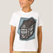 Eigenzinnige Tudor House middeleeuwse architectuur T-shirt (Voorkant)