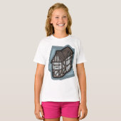 Eigenzinnige Tudor House middeleeuwse architectuur T-shirt (Voorkant volledig)