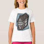 Eigenzinnige Tudor House middeleeuwse architectuur T-shirt (Voorkant)