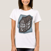 Eigenzinnige Tudor House middeleeuwse architectuur T-shirt (Voorkant)
