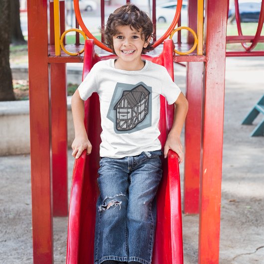 Eigenzinnige Tudor House middeleeuwse architectuur T-shirt