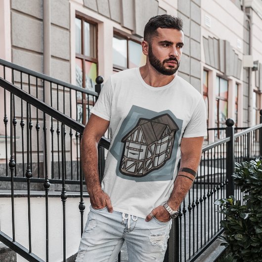 Eigenzinnige Tudor House middeleeuwse architectuur T-shirt