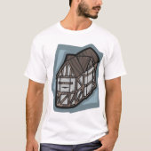 Eigenzinnige Tudor House middeleeuwse architectuur T-shirt (Voorkant)
