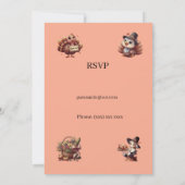 Eigenzinnige Turkije Feestelijke Thanksgiving Dine Kaart (Achterkant)