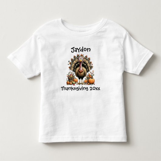 Eigenzinnige Turkije Thanksgiving 20xx Kinder Shirts (Voorkant)