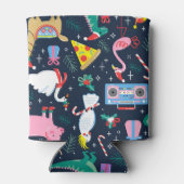 Eigenzinnige Vakantie Dieren en Iconen Patroon Blikjeskoeler (Achterkant)