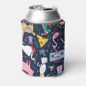 Eigenzinnige Vakantie Dieren en Iconen Patroon Blikjeskoeler (Blikje Achterkant)