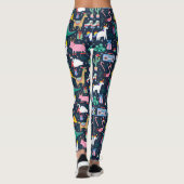 Eigenzinnige Vakantie Dieren en Iconen Patroon Leggings (Achterkant)