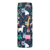 Eigenzinnige Vakantie Dieren en Iconen Patroon Thermosbeker (Achterkant)