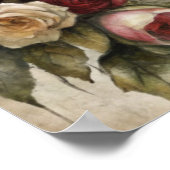 Eigenzinnige Victoriaans Gothic Girl & Florals Lon Poster (Hoek)