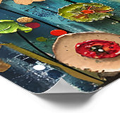 EIGENZINNIGE VOGEL IN DE TUIN POSTER (Hoek)