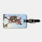 Eigenzinnige Wandelen Meisje Bagage en Rugzak Labe Bagagelabel (Voorkant horizontaal)