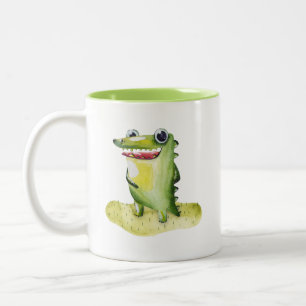 Eigenzinnige Waterverf Gator Collectible Tweekleurige Koffiemok