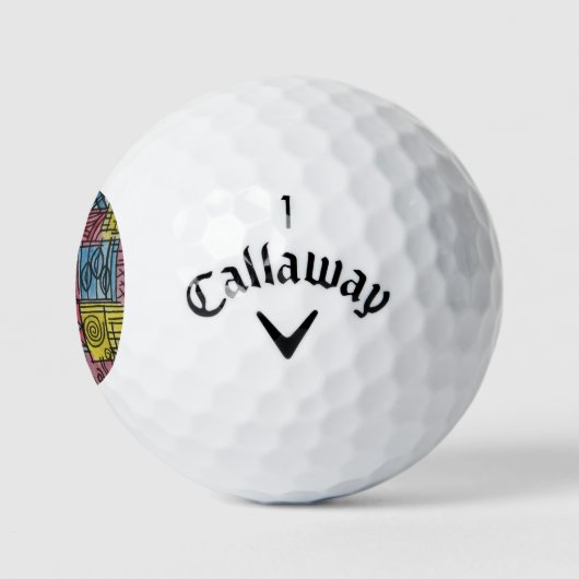 eigenzinnige Waterverf kunst Golfballen (Logo)