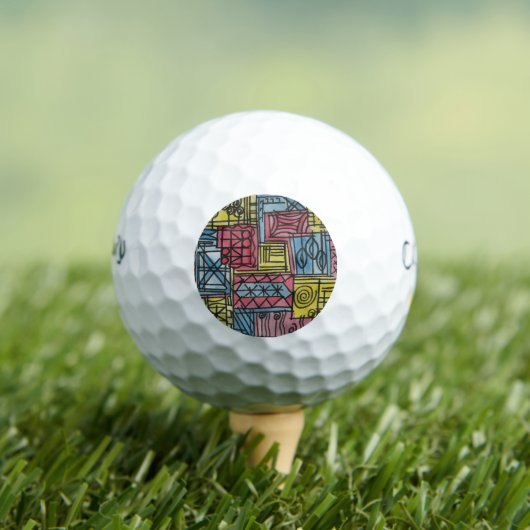 eigenzinnige Waterverf kunst Golfballen (Insitu Shirt)