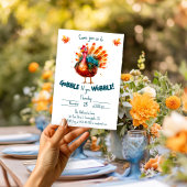 Eigenzinnige Waterverf Turkije Thanksgiving Kaart