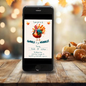 Eigenzinnige Waterverf Turkije Thanksgiving Kaart