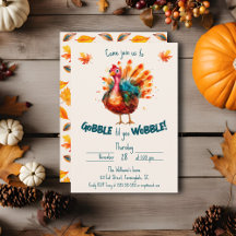 Eigenzinnige Waterverf Turkije Thanksgiving