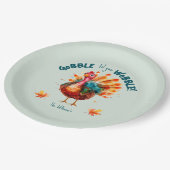 Eigenzinnige Waterverf Turkije Thanksgiving Papieren Bordje (Gekanteld)