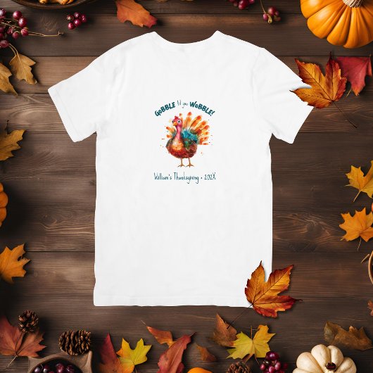 Eigenzinnige Waterverf Turkije Thanksgiving T-shirt