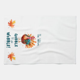 Eigenzinnige Waterverf Turkije Thanksgiving Theedoek