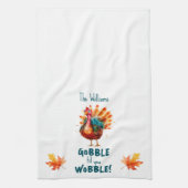 Eigenzinnige Waterverf Turkije Thanksgiving Theedoek (Verticaal)