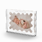 Eigenzinnige Wavy Lijst Newborn Keepsake Fotoblokken (Rechts)