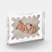Eigenzinnige Wavy Lijst Newborn Keepsake Fotoblokken (Links)