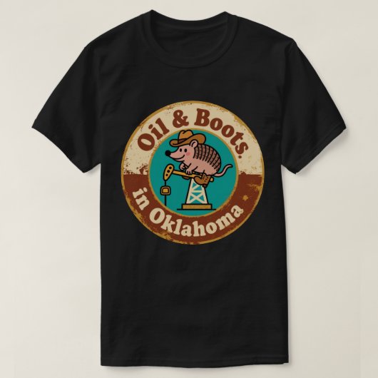 Eigenzinnige Westerne Charm_ Oklahoma Cowboy Armad T-shirt (Design voorkant)