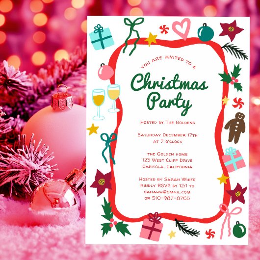 Eigenzinnige Whimsical Christmas CUSTOM Holiday Pa Kaart