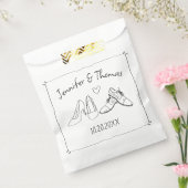 Eigenzinnige Whimsical Hand Getrokken Doodle Schoe Bedankzakje (Gezegeld)